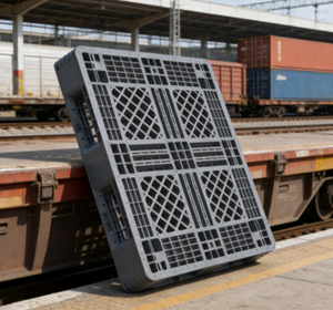 Paleta <span class=keywords><strong>de</strong></span> PP Ventilada <span class=keywords><strong>de</strong></span> Una Sola Cara, Higiénica, para Cadena <span class=keywords><strong>de</strong></span> Frío, Diseño Reversible que Maximiza el Flujo <span class=keywords><strong>de</strong></span> Aire, Drenaje y Limpieza, Operaciones <span class=keywords><strong>de</strong></span> Lavado - Product Image 6