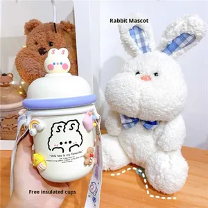 Peluche <span class=keywords><strong>Hag</strong></span> Piggy Bear Lapin <span class=keywords><strong>en</strong></span> tissu, Coton PP, Peluche courte, Grande et mignonne, Cadeau d'anniversaire unisexe - Product Image 3
