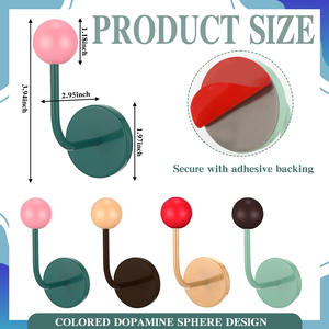 Metal Hooks Adhesive Coat Hanger Decorative Hooks <b>for</b> Bedroom Nursery <b>Key</b> Hat Hanging <b>Rack</b> - Product Image 2