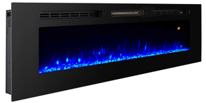 Panel de Vidrio Plano de 50''60'' con Luz LED 3D, Llama de Fuego Realista, Chimenea Eléctrica de Pared para Interiores - Product Image 3