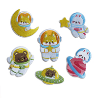 Parche Termoadhesivo Bordado 3D con Diseño de Panda, Personalizado al por Mayor, en Diferentes Formas y Colores, con Revestimiento Termosellable, Suave al Tacto, para Ropa Infantil, con Certificación CE