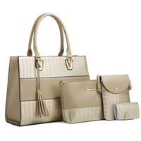 Nouveau Sac à Main Tendance 2026 à Bandoulière Unique, Motif Crocodile Rétro, Ensemble de Quatre Pièces, Sac Mère, Vente en Gros Usine