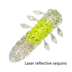 Kit de leurres souples en silicone de haute qualité, 5,5 cm, 4,6 g, effet cigale, coulants, pour la pêche en eau douce et salée, pour achigan, <span class=keywords><strong>brochet</strong></span>, poisson-chat, matériel de pêche hivernal - Product Image 3