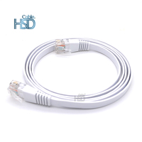 Harga Pabrik Cat5 Cat6 Cat 6 Cat7 Kabel Ethernet Datar Jaringan Lan Kabel Patch dengan RJ45 Plug