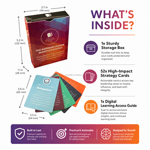 Jeu de cartes de leadership personnalisé professionnel en carton 350 g/m² avec système de raccourcis inspirant pour les leaders et 52 tactiques, service OEM - Product Image 2