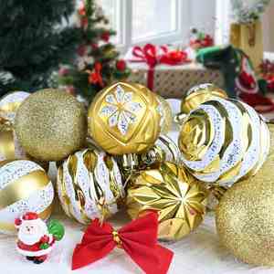 เครื่องประดับคริสต์มาสโลหะเพ้นท์มือขายส่ง 30 ชิ้น ขนาด 6 ซม. ลูกบอลเคลือบเงา ตกแต่งต้นคริสต์มาสตามสั่งสำหรับร้านค้าปลีก - Product Image 3