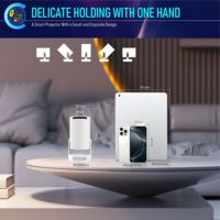 Projecteur 2025 HY300 Ultra Mini Portable LED pour la Maison, Projecteur Sans Fil pour Entreprise et Home Cinéma, Nouveau Prix pour Projecteur de Poche