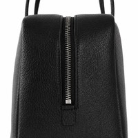 Sac fourre-tout noir en PU grainé de la collection Retail avec logo imprimé et production à faible MOQ