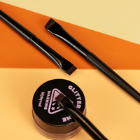 Pinceaux de maquillage très populaires, haut de gamme, ultra fins, plats et angulaires, pour les yeux, avec étiquette privée