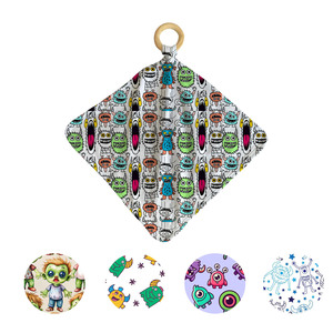 Оптовые детские двухслойные дышащие нагрудники-салфетки из 95% бамбука и 5% спандекса с кружевной застежкой, моющиеся, для мальчиков и девочек - Product Image 5