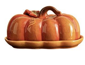 Creative Disposable <b>Ceramic</b> <b>Plates</b> Pumpkin Shaped Lids Household Restaurant Utensils Holiday Gifts Orange - Product Image 1