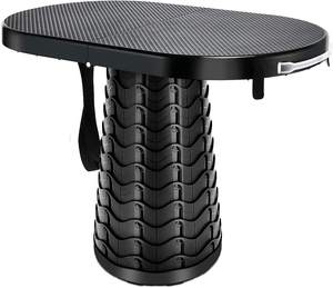 Mesas <span class=keywords><strong>Plegables</strong></span> Ligeras para Acampar, para Cocinar y Comer, Mesa Telescópica Portátil Pequeña y Taburete Plegable para Picnic en la Playa - Product Image 1
