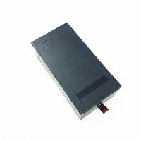 Boîte cadeau personnalisée en carton rigide noir mat avec logo en relief pour accessoires de mode et lunettes