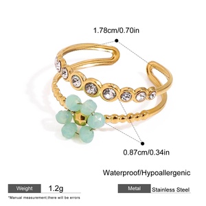 チェーンリングセット2025新着着<span class=keywords><strong>18k</strong></span>金メッキステンレススチール防水カラフルナチュラルゴールド - Product Image 4