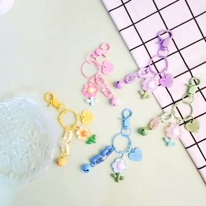 DIY Tulip Shaped Keychains Candy Color Korean New Cartoon Cute Pendant Bag <b>Key</b> <b>Chains</b> Doll <b>Key</b> Pendant Car <b>Key</b> Accessories - Product Image 4
