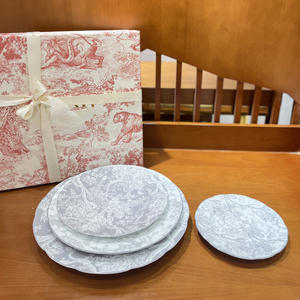 Nuevo Juego de Platos y Vajilla de Porcelana Fina de Lujo, Serie Jungle Gris Europeo - Product Image 6