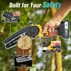Motosega a Batteria 20V di Grado Industriale, Utensile Elettrico Professionale <span class=keywords><strong>per</strong></span> Taglio del <span class=keywords><strong>Legno</strong></span>, Disponibile da Magazzino Locale con Batteria - Product Image 6