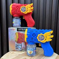Mehrfach-Loch-Design LED-Licht Seifenblasenmaschine, ABS-Kinderspielzeug erzeugt reichhaltige Seifenblasen für Festival- und Karnevalsaktivitäten