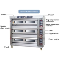 3 Decks 6 Bakplaten Commerciële Bakkerij Ontwerp Prijzen Investering Elektrische Bakkerij Keukenapparatuur Koekjes Cake Brood Pizza Gasoven
