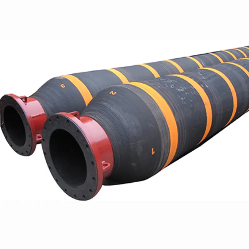 Best-selling sandblasting large diameter suction and drainage flange rubber hose