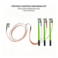 Ensemble de mise à la terre portable Langshuo 0,4 kV-220 kV, câble de mise à la terre anti-court-circuit, poignée antidérapante, isolation en époxy FRP pour haute tension