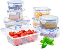 Boîte alimentaire jetable en plastique pour la cuisine domestique, conteneur de stockage alimentaire 1-3L, micro-ondable, empilable