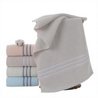 Serviette en gros, teinte en fil, tissage uni, brodée, avec LOGO personnalisé, cadeau transfrontalier, épaissie, douce, absorbante, modèle rectangulaire pour le visage