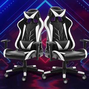 <span class=keywords><strong>Chaise</strong></span> de jeu Silla Gamers de luxe à dossier haut en cuir avec logo inclinable - Product Image 5