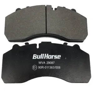 하이 퀄리티 bullhorse 브랜드 유로 트럭 브레이크 패드 29087 대형 트럭 브레이크 패드 제조 공장 0980107280 29167