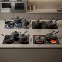 Meilleure Vente : Batterie de Cuisine en Fonte pour la Maison et la Cuisine – Ensemble Complet avec Casseroles, Poêles et Wok en Fer