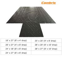 Bâche en PVC pour bois d'œuvre 24*18*9' avec œillets en laiton, sangles à double couture, anneaux en D en acier inoxydable et bandes réfléchissantes, traitement anti-UV