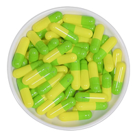 Capsules végétales vides personnalisées de marque KangLe, halal, ISO, vertes et blanches, tailles 000, 00, 0, 1, 2, 3, 4, 5, en HPMC