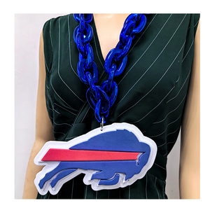 Collar de espuma de fútbol Deportivo con estampado 3D, cadena negra y azul de Houston Texans con nuevo logotipo deportivo - Product Image 6