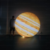 Neuf planètes ballon soleil Mars Jupiter système solaire planètes gonflables avec lumière LED planète gonflable géante