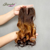 Extensiones de Cabello Funmi de 8 a 22 Pulgadas, Cabello Rizado y Elástico de Alta Calidad SDD para Todas las Mujeres, Paquetes de Cabello Teñido con Cierre Frontal