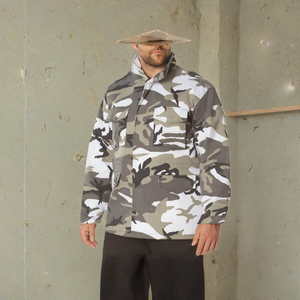 Blouson bomber décontracté à capuche pour homme, nouveau modèle en velours côtelé vintage, imperméable, finition printemps - Product Image 4