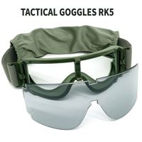 Yijia Anti-buée Airsoft lunettes casque équitation cyclisme Paintball lunettes Protection UV PC lentille lunettes pour la chasse à la saleté en plein air