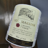 Étiquettes autocollantes personnalisées en rouleau, feuille de papier brillant ou mat, estampage à chaud or/argent, imperméables pour bouteilles de vin – Vente en gros