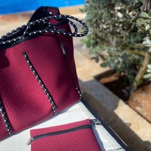 Custom Neoprene Summer Tote <b>Bag</b> Open Travel Waterproof <b>Beach</b> Shoulder Women's <b>Large</b> Shopping Stylish Durable Everyday <b>Bag</b> - Product Image 3