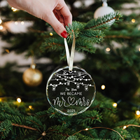 Ornements de Noël ronds en verre cristal vierge de haute qualité 60/80 mm pour gravure laser et impression UV, personnalisables en usine