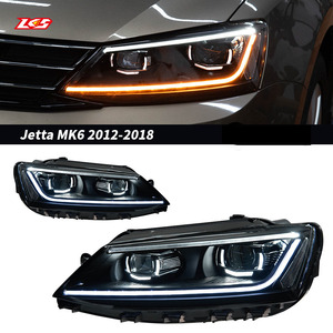 Conjunto de Faros Delanteros LED <span class=keywords><strong>LKS</strong></span> Recién Modificados para Volkswagen Jetta Sagitar MK6 2011-2018, Lámpara para Automóvil con Luz de Giro 2011-2018 - Product Image 1