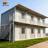 Edificio de estructura de acero de dos pisos ensamblado Contenedor de vida Casa pequeña modular Casa móvil prefabricada Casa contenedor