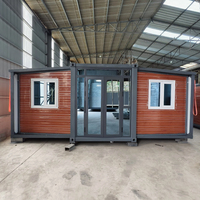 Maison conteneur modulaire portable à double aile extensible de 10FT 30FT pour hébergement d'urgence