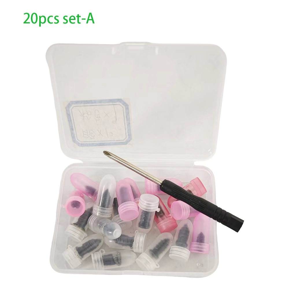 ชุด: สีขาว 10 ชิ้น และสีชมพู 10 ชิ้น พร้อมสกรู