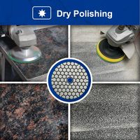 Disques de polissage diamantés à sec 4/5 pouces, grain 50-3000 pour le polissage des comptoirs en granit et quartz