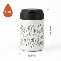 Tasse à café isotherme personnalisée en acier inoxydable à double paroi de 400 ml avec couvercle anti-déversement à bouton-poussoir, performance isolante