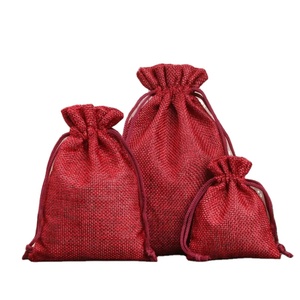 Burlap <b>Jute</b> Hessian <b>Sacks</b> Pouches Packing Bags New Arrival Drawstring Natural Gift Linen Bag Pouch With Logo - Product Image 5