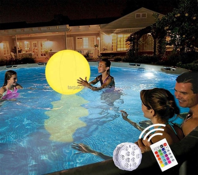 Waterproof PVC Giant Floating Inflatable Led Beach Ball