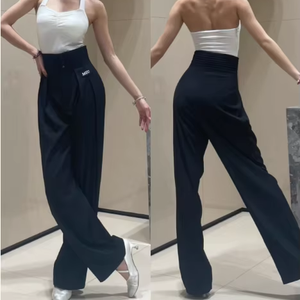 ¡Novedad de 2025! Pantalones de baile latino para mujer, pantalones de baile latino moderno para salón de baile, <span class=keywords><strong>Salsa</strong></span>, Tango, pantalones de baile latino para adultos - Product Image 1