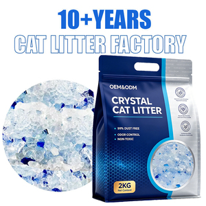 Fabricante OEM/ODM, Arena para Gatos de Sílice Blanca con Indicador Azul, Arena para Gatos de Cristal de 3-6 mm - Product Image 1
